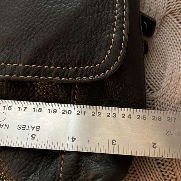 SOLD-Fossil Black Crossbody Bag with Adjustable Strap and Silver Hardware - Picture 8 of 10